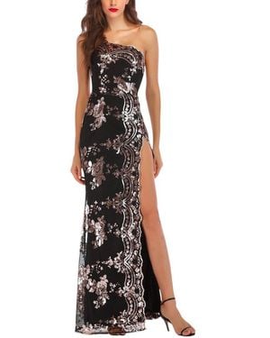 AMINA GLAM Maxi Dress - Black