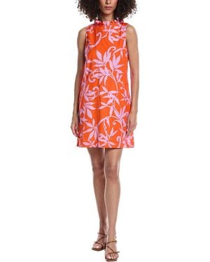 tyler boe Ella Linen-Blend Mini Dress - Red