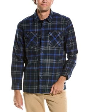 Brooks Brothers Rugged Flannel Shirt Jacket - Blue