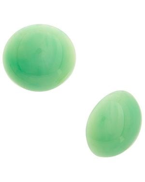Kenneth Jay Lane Button Earrings - Green