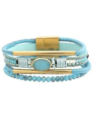 Liv Oliver 18K Plated 14.5 Ct. Tw. Gemstone Bracelet - Blue