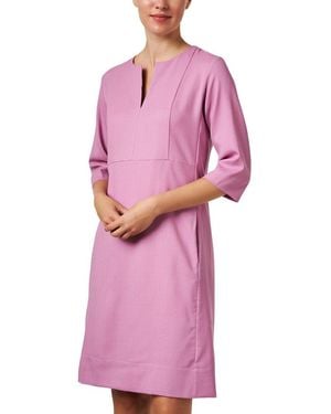 ROSSO35 Wool-Blend Shift Dress - Purple