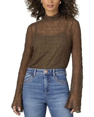 Wit & Wisdom Bell Sleeve Knit Top - Brown
