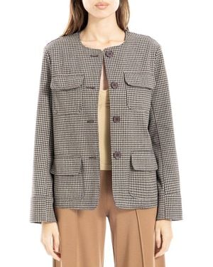 Max Studio Double-Knit Jacket - Gray
