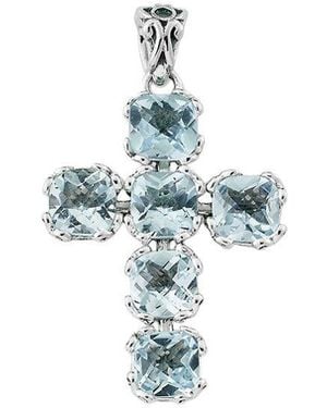 Samuel B. 3.50 Ct. Tw. Topaz Pendant - Blue