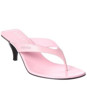 Gucci Vittoria 50 Leather Sandal - Pink