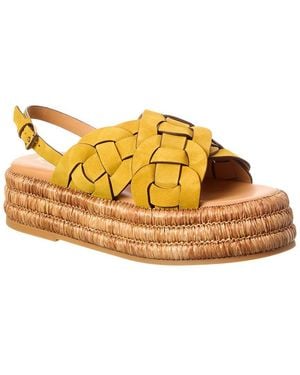 Tod's Tods Suede Platform Sandal - Orange