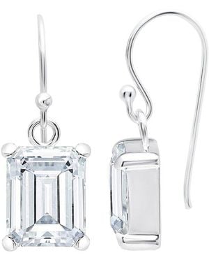MaxColor 6.50 Ct. Tw. Topaz Drop Earrings - White