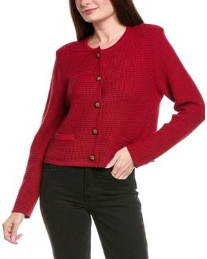 Hannah Rose Textured Crop Cashmere-Blend Jacket
