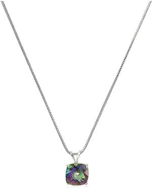 MaxColor 2.60 Ct. Tw. Mystic Pendant Necklace - Metallic