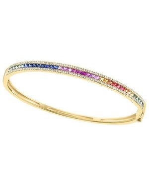 Effy Fine Jewelry 14K 2.59 Ct. Tw. Diamond & Multi Sapphire Bracelet - Metallic