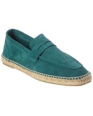 Reiss Cannes Leather Espadrille - Green