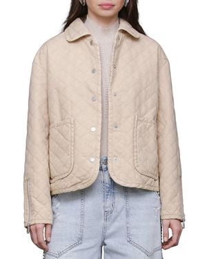 Avec Les Filles Diamond Quilted Jacket - Natural