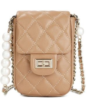 Tiffany & Fred Paris Quilted Leather Crossbody - Natural