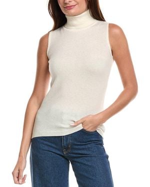Forte Turtleneck Cashmere Sweater Vest - Blue