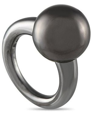 Mikimoto Dnu Dupe Sku 18K Pearl Ring - Gray