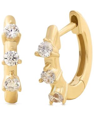 MaxColor Huggie 0.24 Ct. Tw. Lab-Grown Diamond 14K Earrings - Metallic