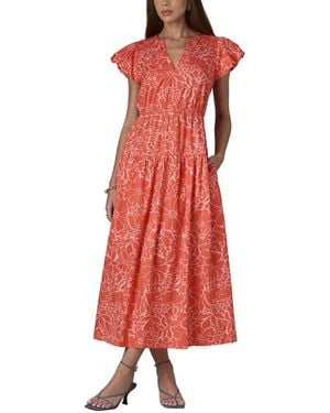 Wit & Wisdom Short Structured Shoulder Cap Sleeve Maxi Dress