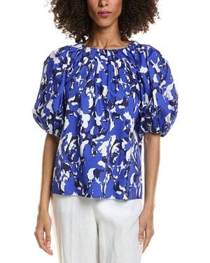 tyler boe Renee Splash Blouse - Blue