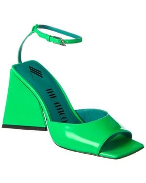 The Attico Piper Leather Sandal - Green