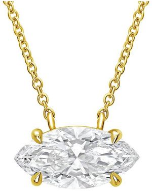 Diana M. Jewels 14K 10.00 Ct. Tw. Lab-Grown Diamond Solitaire Pendant - Metallic