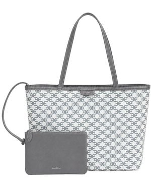 Sam Edelman Felicia Medium Monogram Shopper Tote - Gray