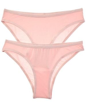 BAM Set Of 2 Essential Dipped Bikini Brief - Pink
