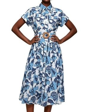 Vincent Shirt Dress - Blue