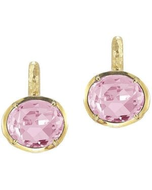 Reiss 14k 9.50 Ct. Tw. Rose Quartz Earrings - Pink