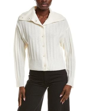 NAADAM Premium Cashmere Reversible Collared Cardigan - White
