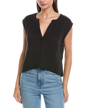 Z Supply Cliffside V-Neck Airy Top - Black