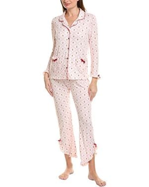 Sugar 2Pc Ruffle Heart Pocket Pant Set - Pink