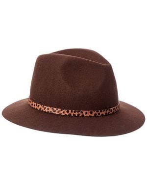 Bruno Magli Wool Felt Wool Fedora - Brown