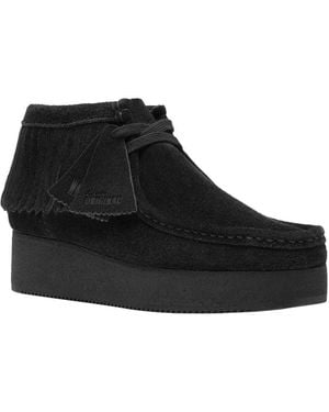 Clarks Wbwedge Fringe Suede Boot - Black