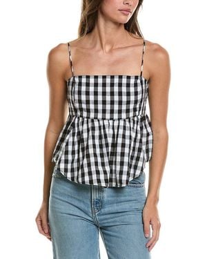 Vintage Havana Woven Flowy Top - Blue