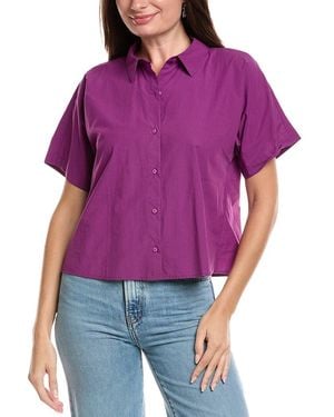 Eileen Fisher Classic Collar Shirt - Purple