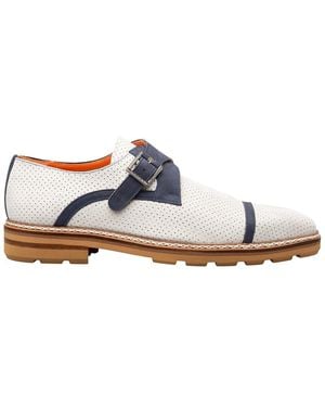 Mezlan Alari Perforated Leather Oxford - White