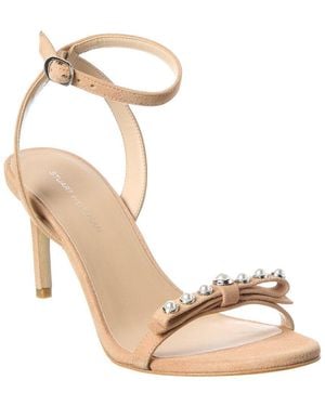 Stuart Weitzman Luella 75 Suede Sandal - Metallic