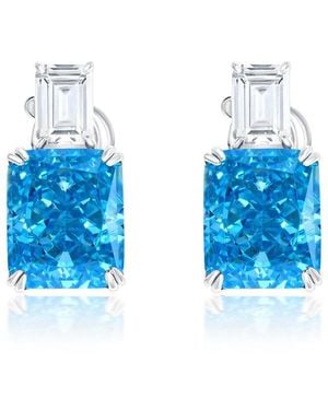 Suzy Levian CZ Jewelry Suzy Levian Gala Collection Cz Drop Earrings - Blue