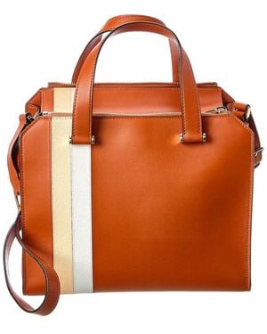 Valextra Passepartout Medium Leather Tote - Orange