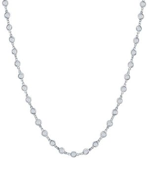 Jewels by Viomo 14K 2.25 Ct. Tw. Diamond By The Yard Necklace - Metallic