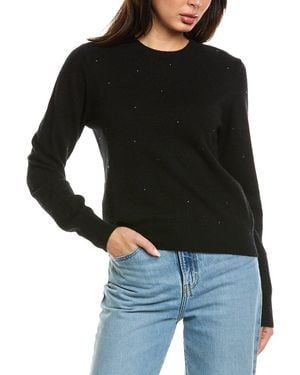 Brodie Cashmere Gem Star Crewneck Cashmere Jumper - Black