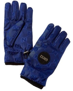 Gucci Off The Grid Cashmere-Lined Gloves - Blue