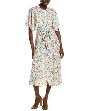Vince Camuto Flutter Sleeve Dress - White