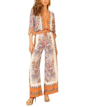 Hale Bob Jaylani Silk Pant - White