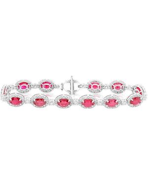 Diana M. Jewels Fine Jewellery 18k 16.03 Ct. Tw. Diamond & Ruby Bracelet - Pink