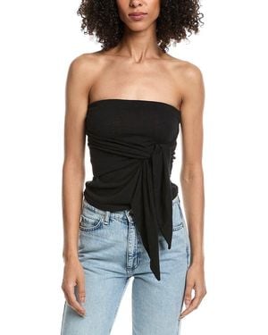 Project Social T Anastasia Tie Front Tube Top - Black