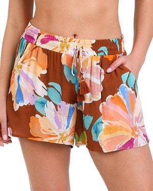 La Blanca Coverup Shorts - Red