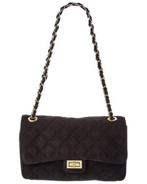 Isabella Rossetti Maeve Quilted Suede Crossbody - Black