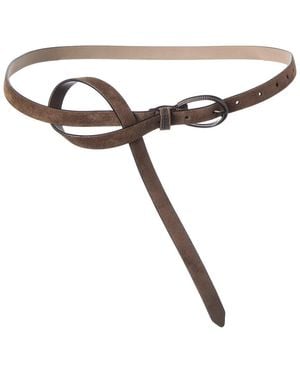 Brunello Cucinelli Suede Belt - Natural